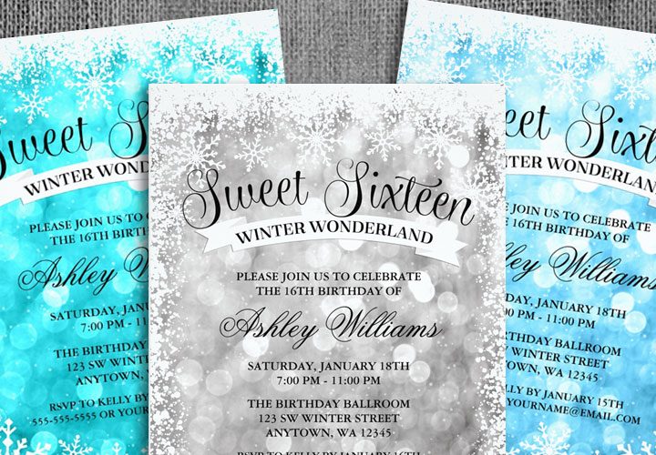 winter wonderland invitation template