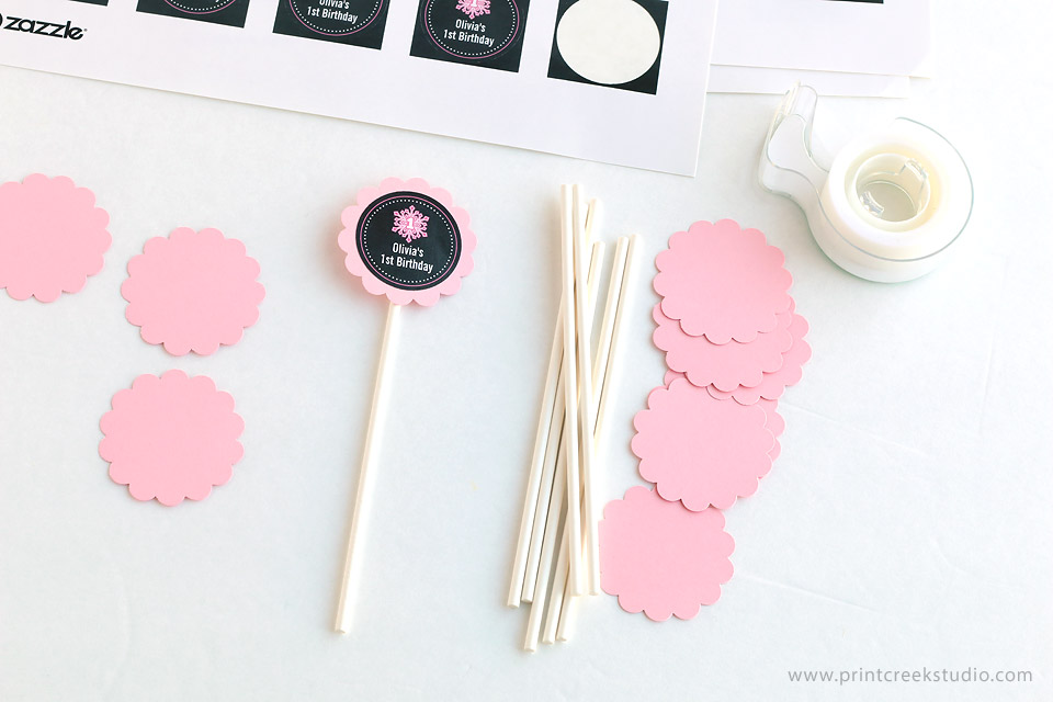 DIY Cupcake Toppers Tutorial - Print Creek Studio Inc