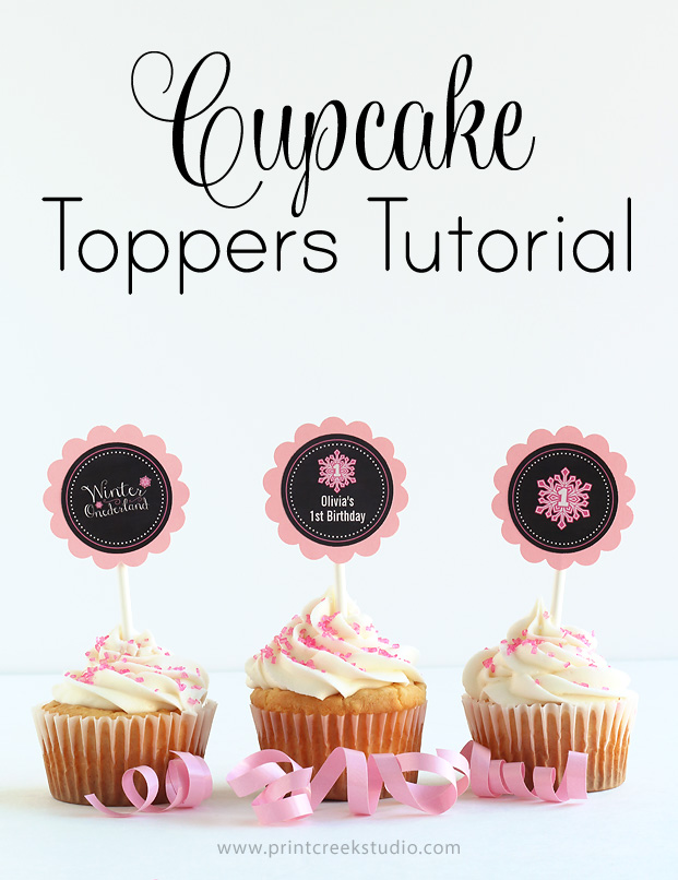 Easy cupcake topper tutorial