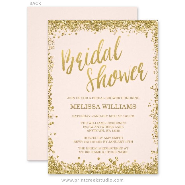 Blush and Gold Bridal Shower: A must see bridal shower!