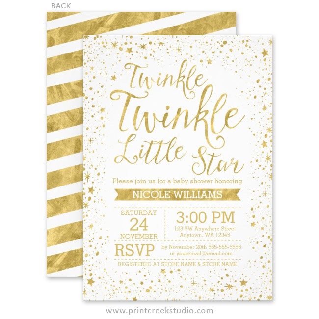 twinkle twinkle little star online invitation