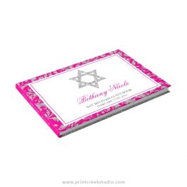 Custom Bat Mitzvah guest book