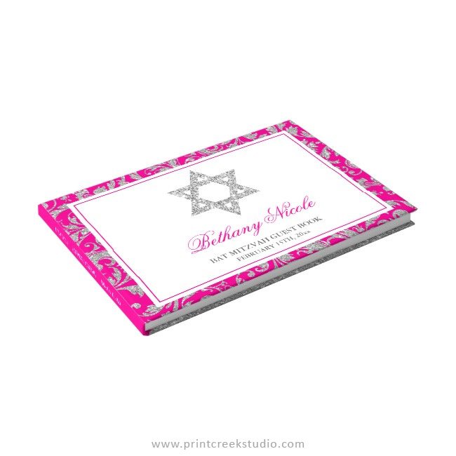 Custom Bat Mitzvah guest book
