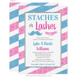 Staches or lashes invitations