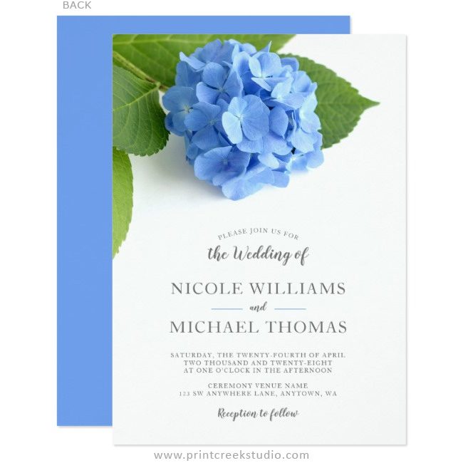 Hydrangea Wedding Invitations