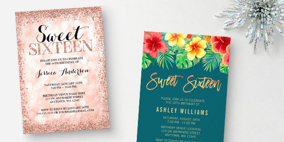 Sweet 16 Invitations