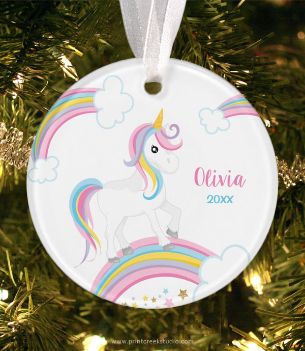 Unicorn Christmas Ornament