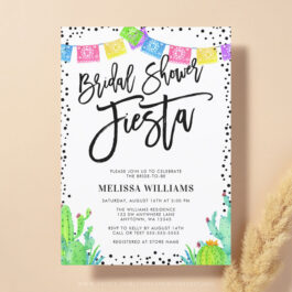 Modern Mexican Fiesta Bridal Shower Invitations