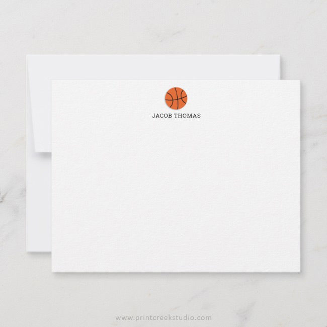 Basketball Personalized Kids Stationery