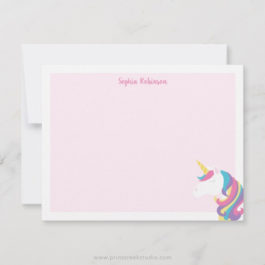 Cute Unicorn Kids Personalized Stationery Set