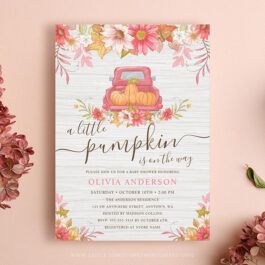 Cute Sweet Strawberry 1st Birthday Invitation