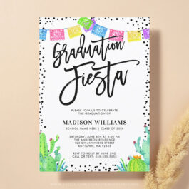 Modern Mexican Fiesta Graduation Party Invitation